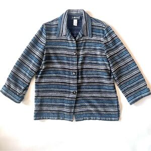 Sag Harbor Navy and White Striped Jacket